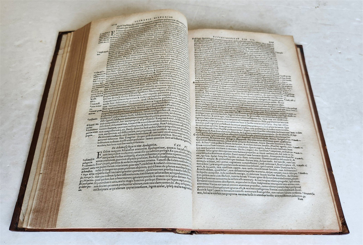 1587 EUSEBIUS CHRISTIAN HISTORY & BIOGRAPHY OF EMPEROR CONSTANTINE FOLIO antique