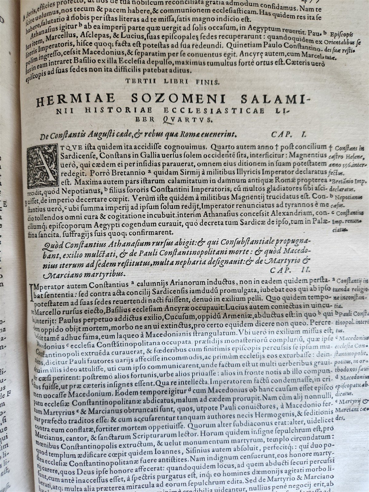 1587 EUSEBIUS CHRISTIAN HISTORY & BIOGRAPHY OF EMPEROR CONSTANTINE FOLIO antique