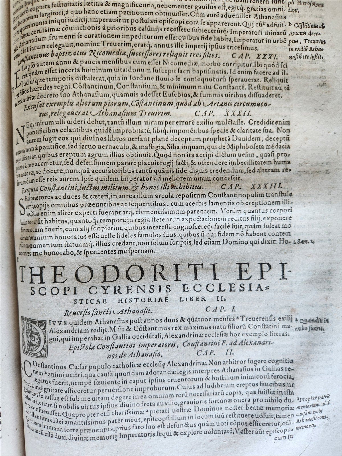 1587 EUSEBIUS CHRISTIAN HISTORY & BIOGRAPHY OF EMPEROR CONSTANTINE FOLIO antique