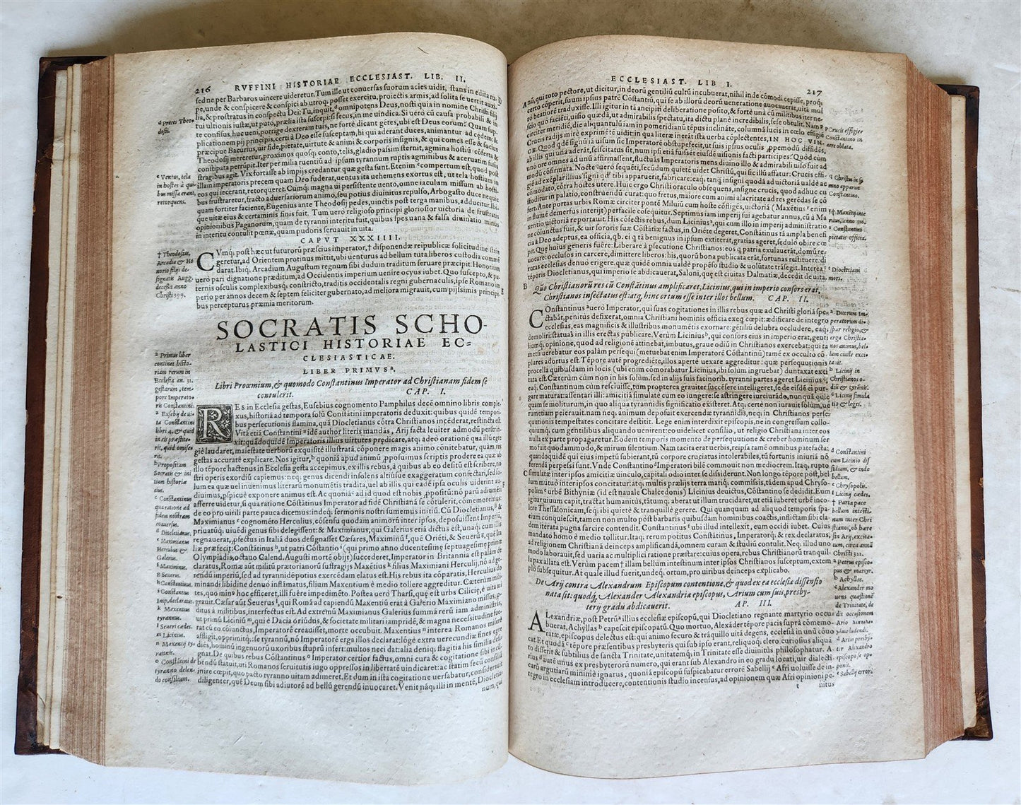 1587 EUSEBIUS CHRISTIAN HISTORY & BIOGRAPHY OF EMPEROR CONSTANTINE FOLIO antique