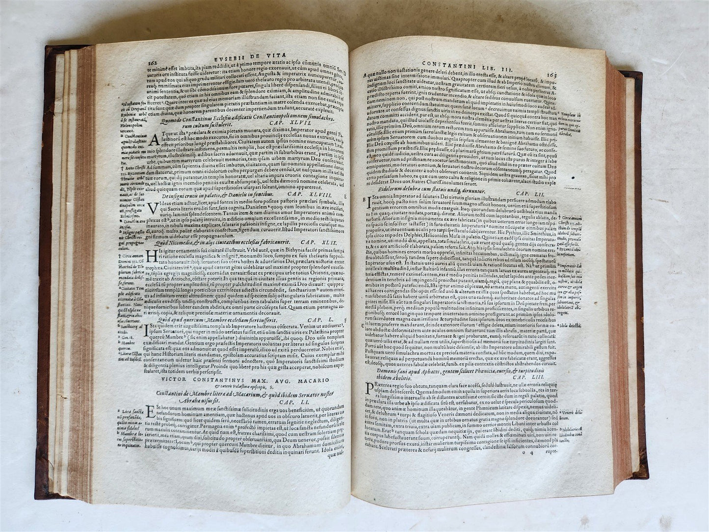 1587 EUSEBIUS CHRISTIAN HISTORY & BIOGRAPHY OF EMPEROR CONSTANTINE FOLIO antique