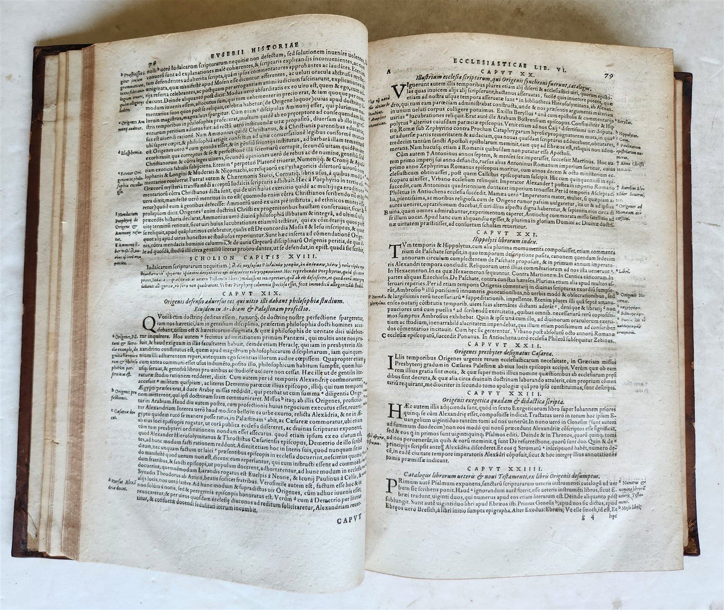 1587 EUSEBIUS CHRISTIAN HISTORY & BIOGRAPHY OF EMPEROR CONSTANTINE FOLIO antique