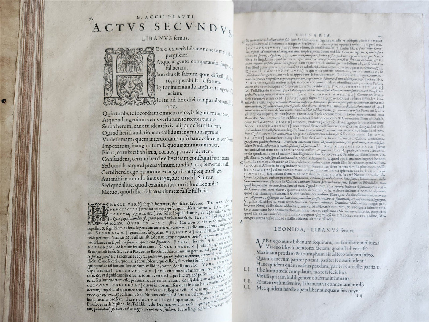 1577 COMEDIES by PLAUTUS Ex Fide, Atque Auctoritate FOLIO antique 16th CENTURY