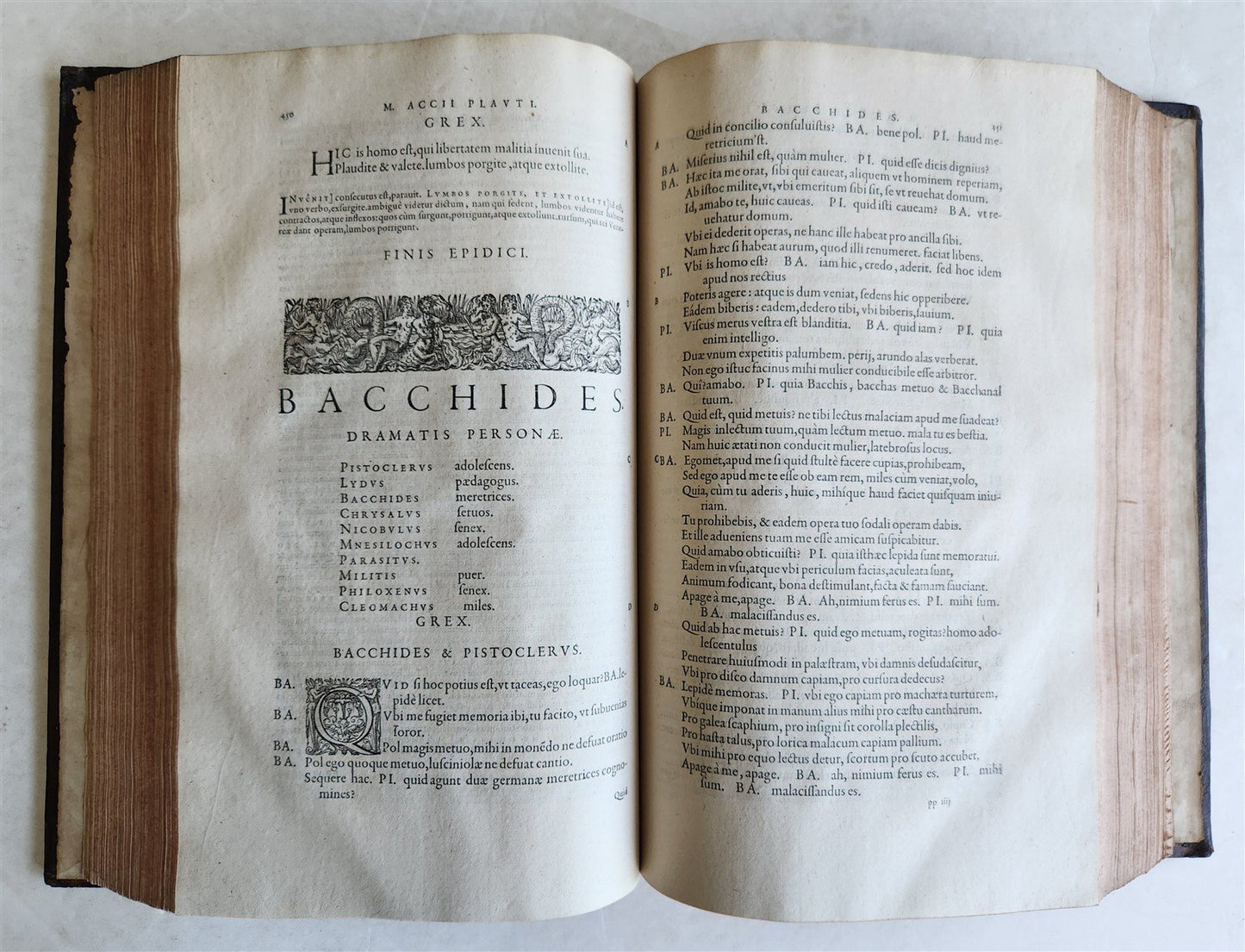 1577 COMEDIES by PLAUTUS Ex Fide, Atque Auctoritate FOLIO antique 16th CENTURY