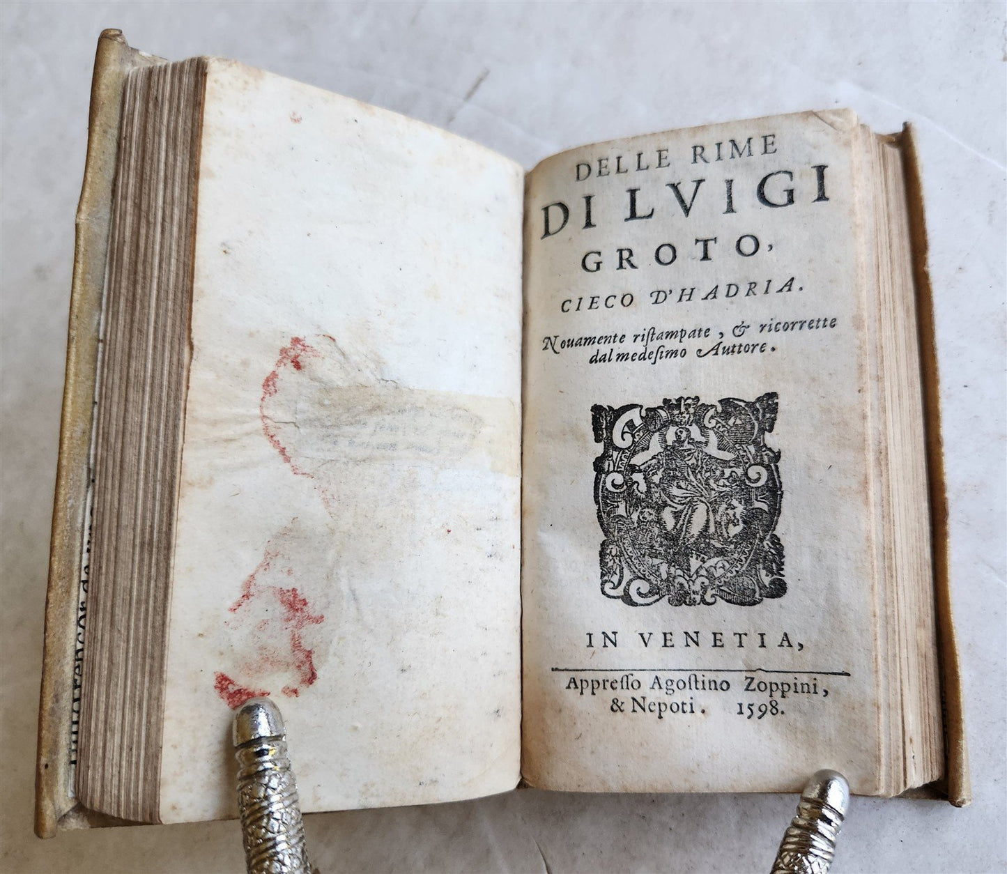 1586 Giovanni BOCCACCIO comedies & Luigi GROTO in ITALIAN antique