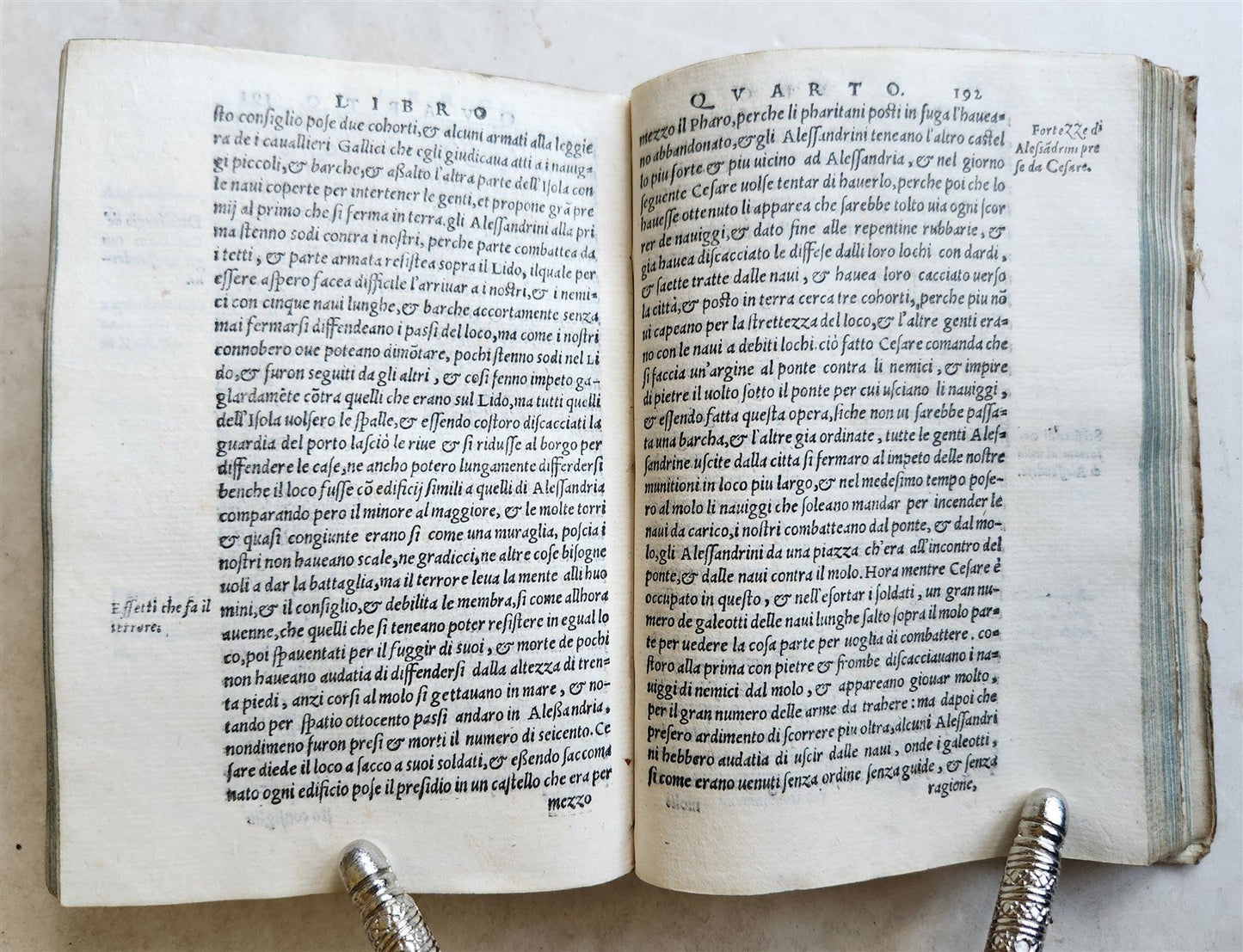 1562 CAESAR Caius Julius ILLUSTRATED Commentarii in ITALIAN antique VELLUM BOUND