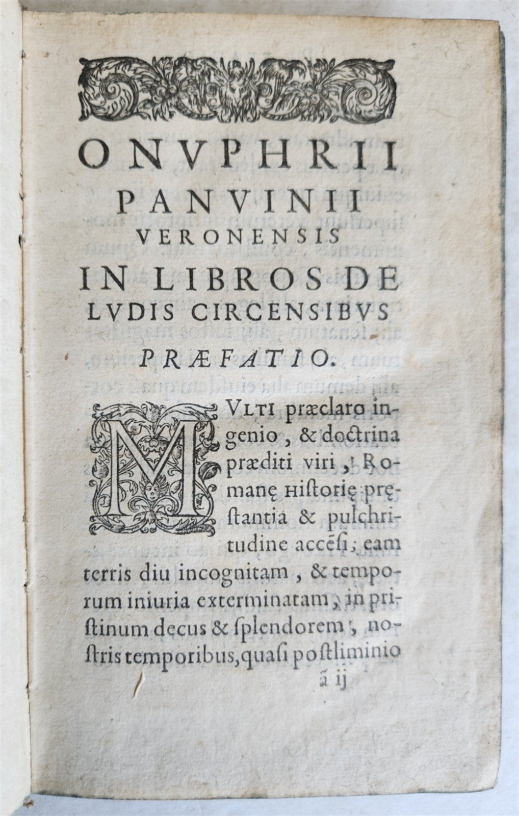 1601 STUDY on ROMAN CIRCUSES by ONOFRIO PANVINIO antique VELLUM BOUND