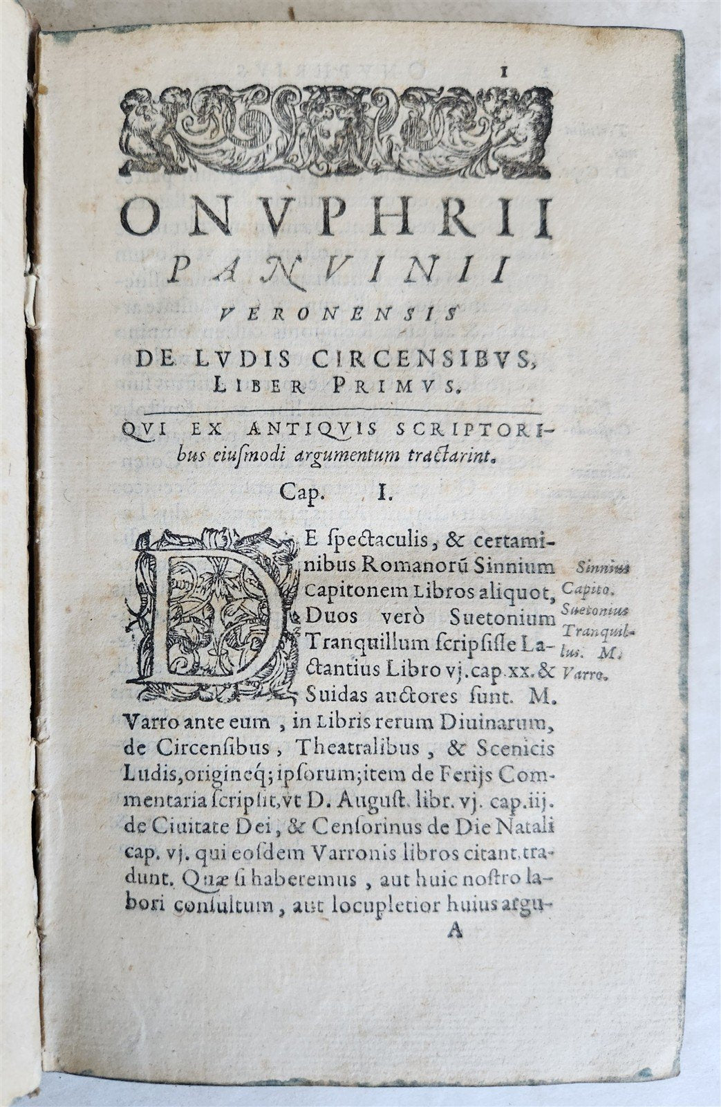 1601 STUDY on ROMAN CIRCUSES by ONOFRIO PANVINIO antique VELLUM BOUND
