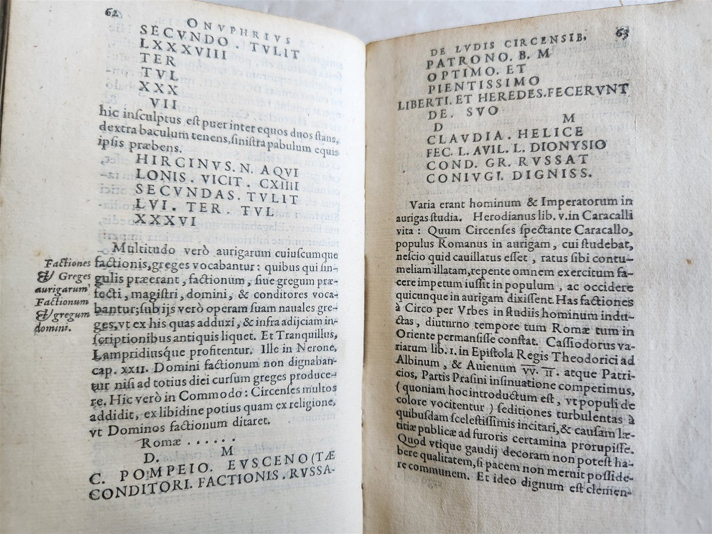 1601 STUDY on ROMAN CIRCUSES by ONOFRIO PANVINIO antique VELLUM BOUND