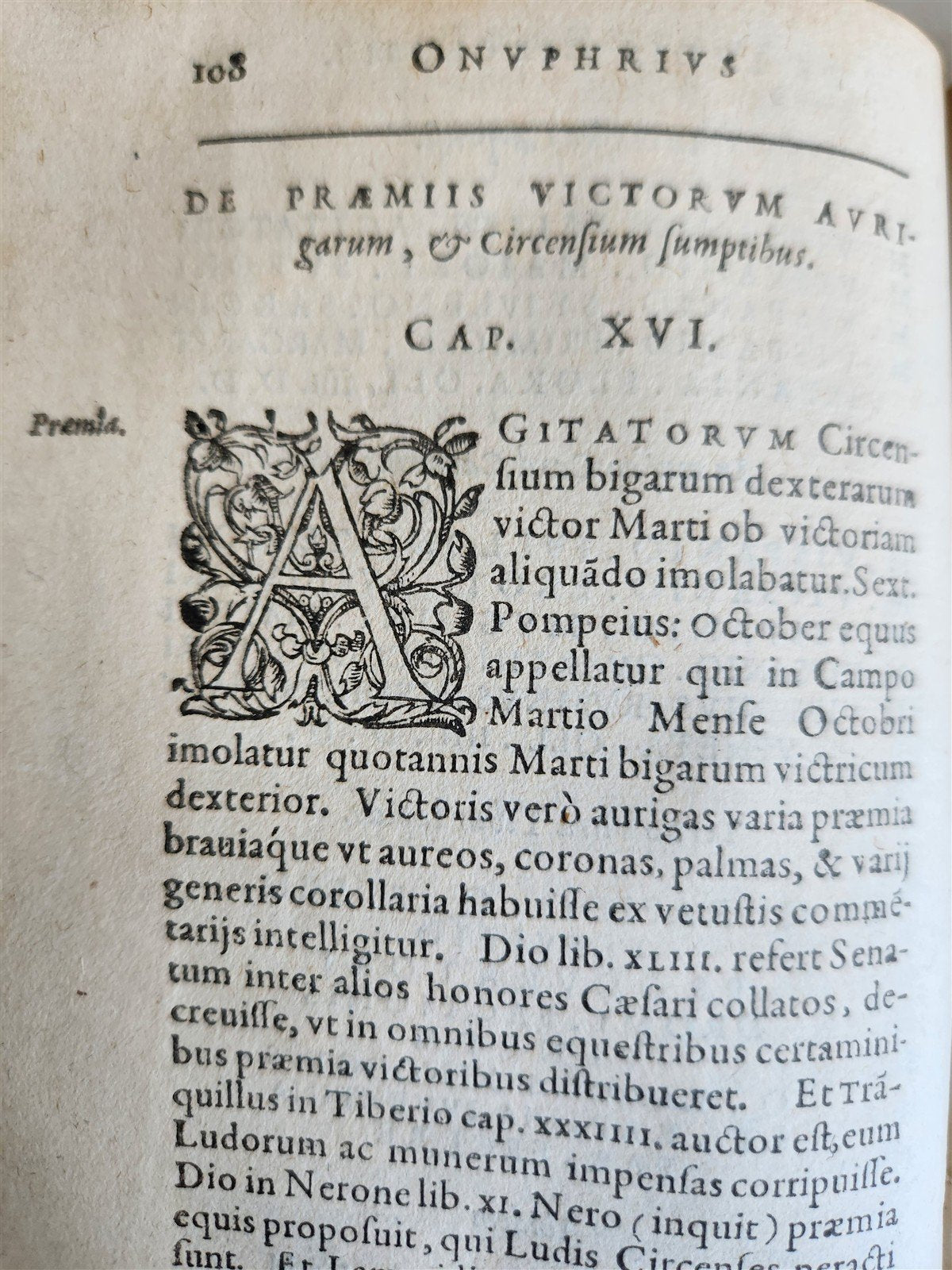 1601 STUDY on ROMAN CIRCUSES by ONOFRIO PANVINIO antique VELLUM BOUND