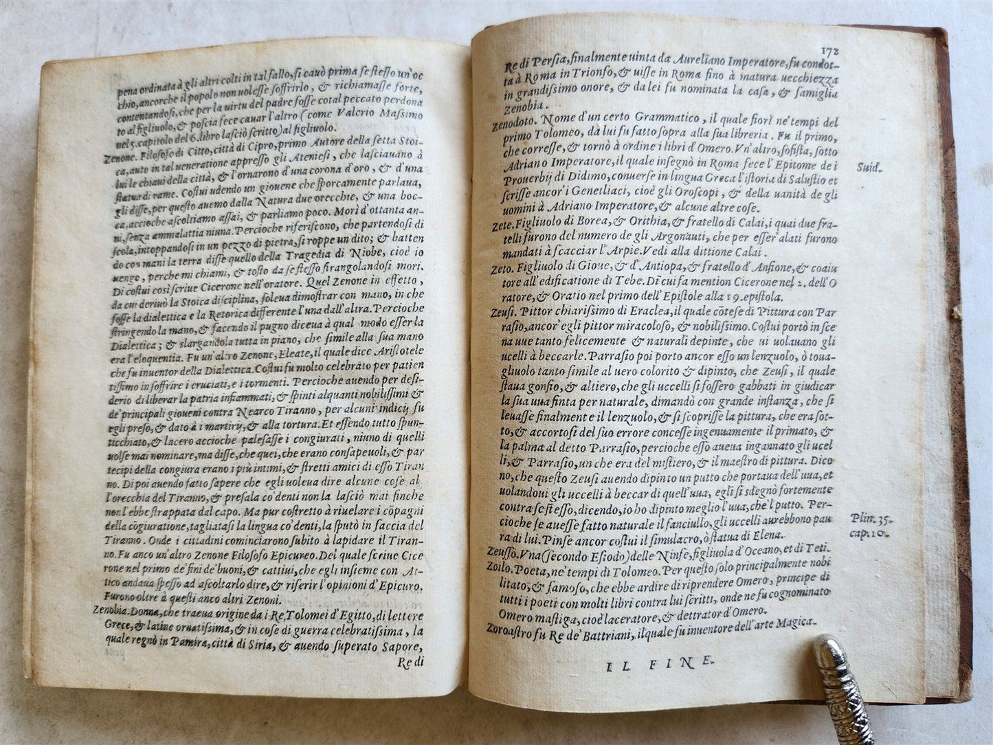 1572 EARLY BIOGRAPHICAL DICTIONARY by Girolamo RUSCELLI antique 16th CENTURY
