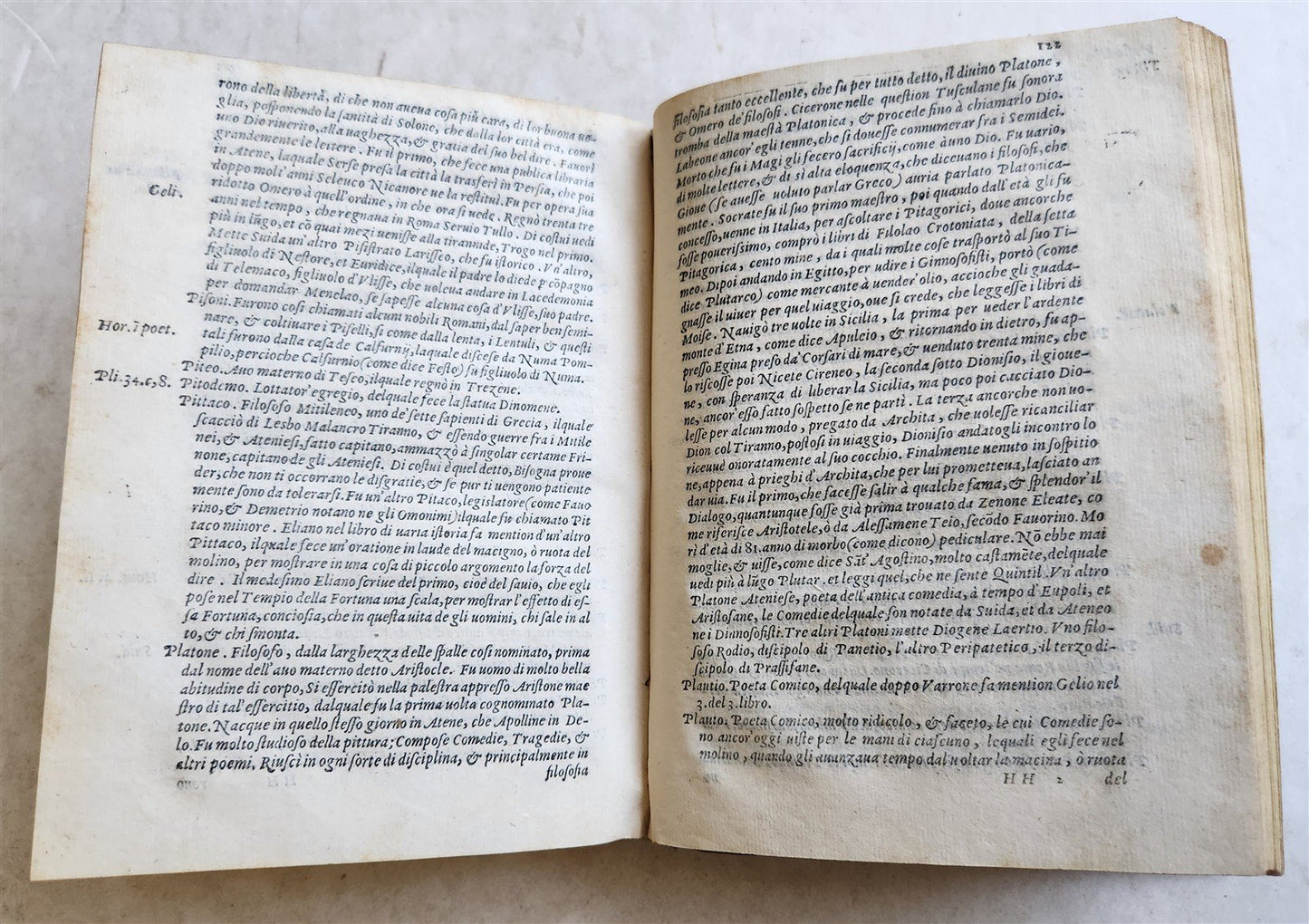 1572 EARLY BIOGRAPHICAL DICTIONARY by Girolamo RUSCELLI antique 16th CENTURY