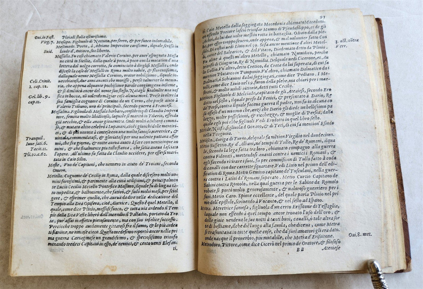 1572 EARLY BIOGRAPHICAL DICTIONARY by Girolamo RUSCELLI antique 16th CENTURY