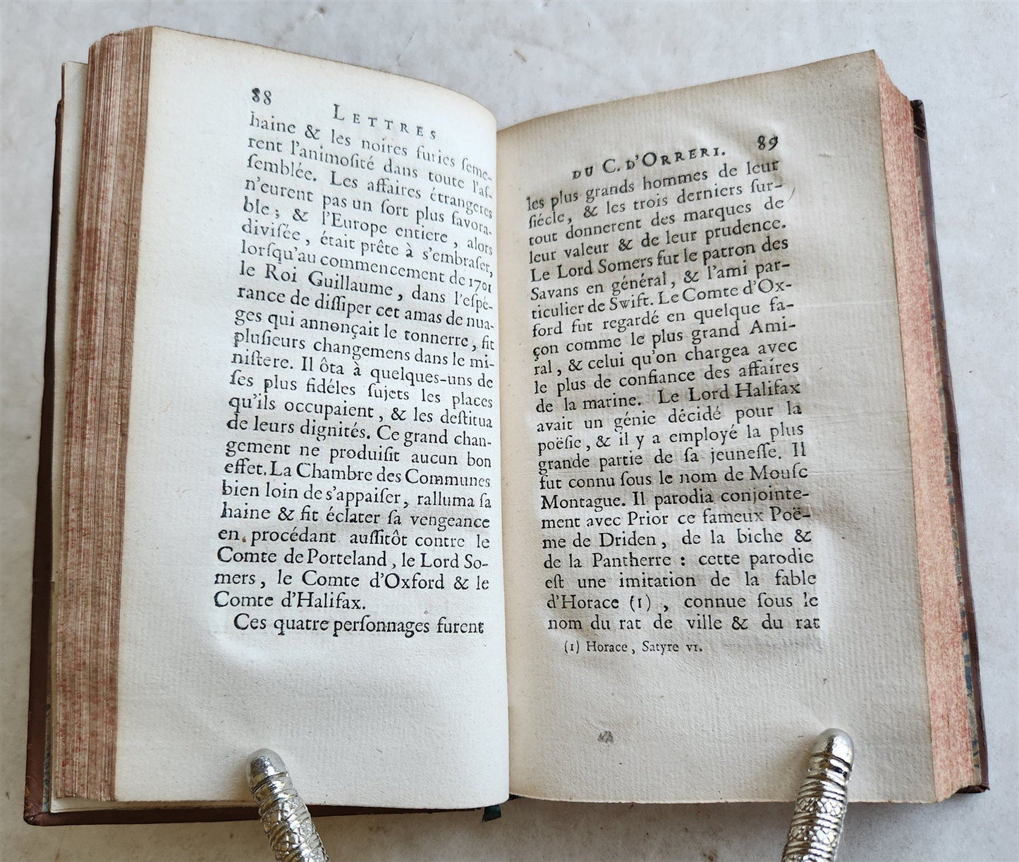 1753 ORRERY'S Remarks on Life & Writings of Dr. JONATHAN SWIFT antique in FRENCH