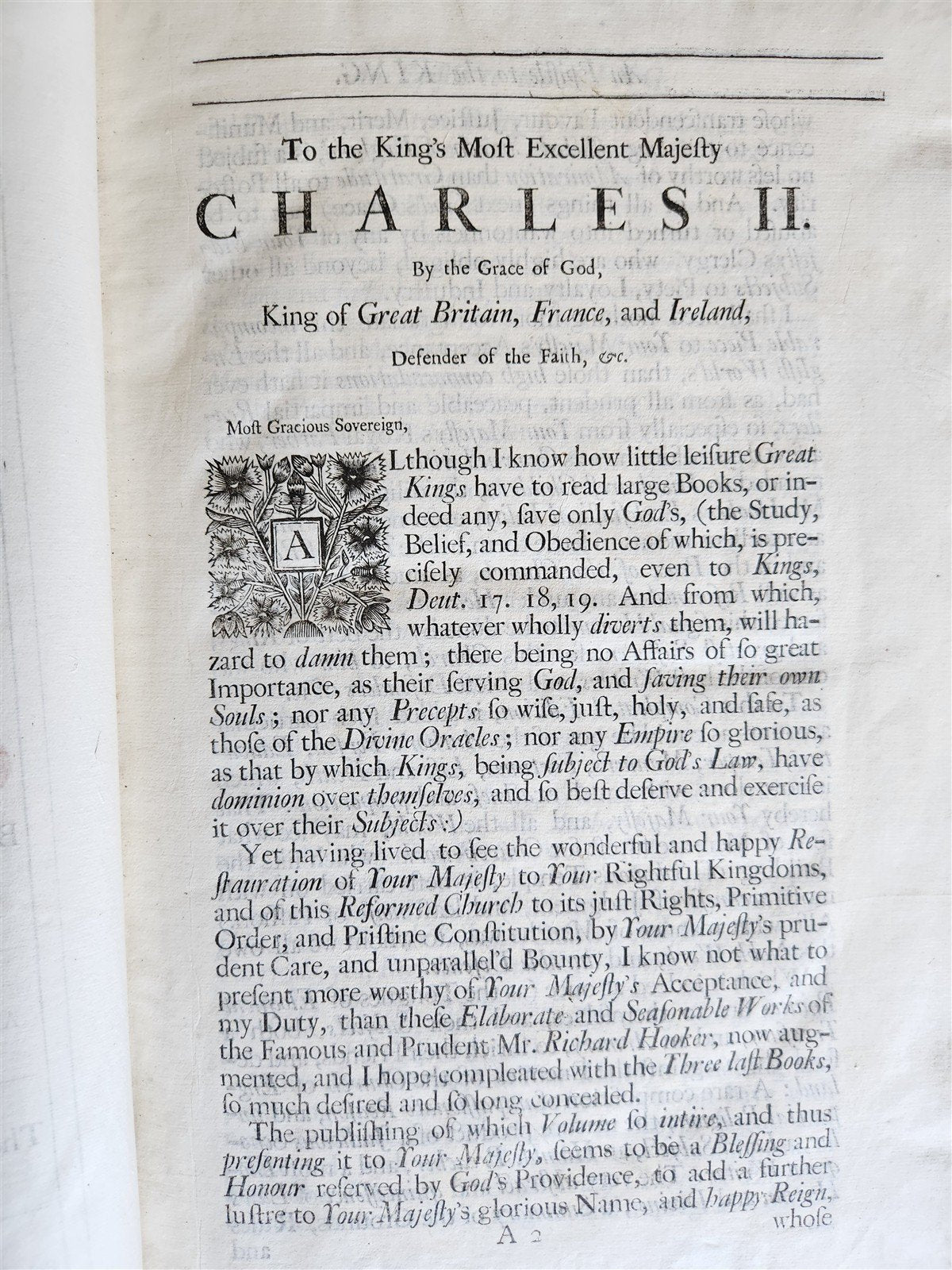 1705 WORKS of Richard HOOKER antique FOLIO in ENGLISH
