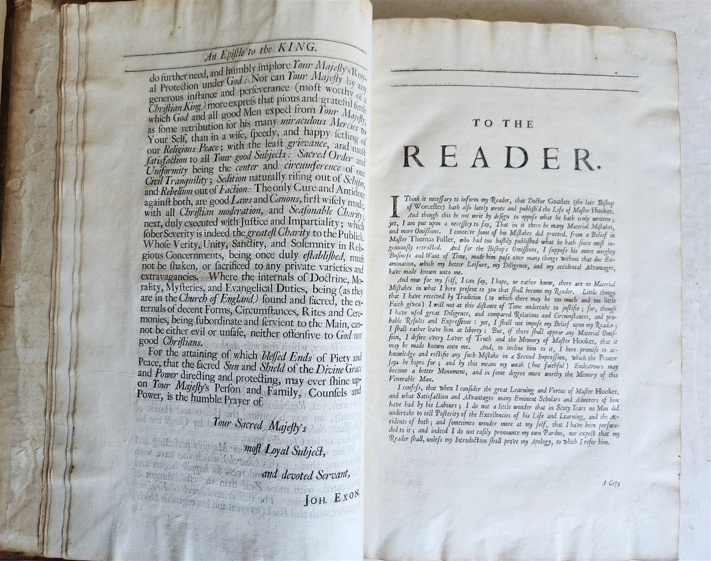 1705 WORKS of Richard HOOKER antique FOLIO in ENGLISH
