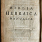 1753 BIBLE in HEBREW antique BIBLIA HEBRAICA MANUALIA w/ FOLDING ENGRAVINGS