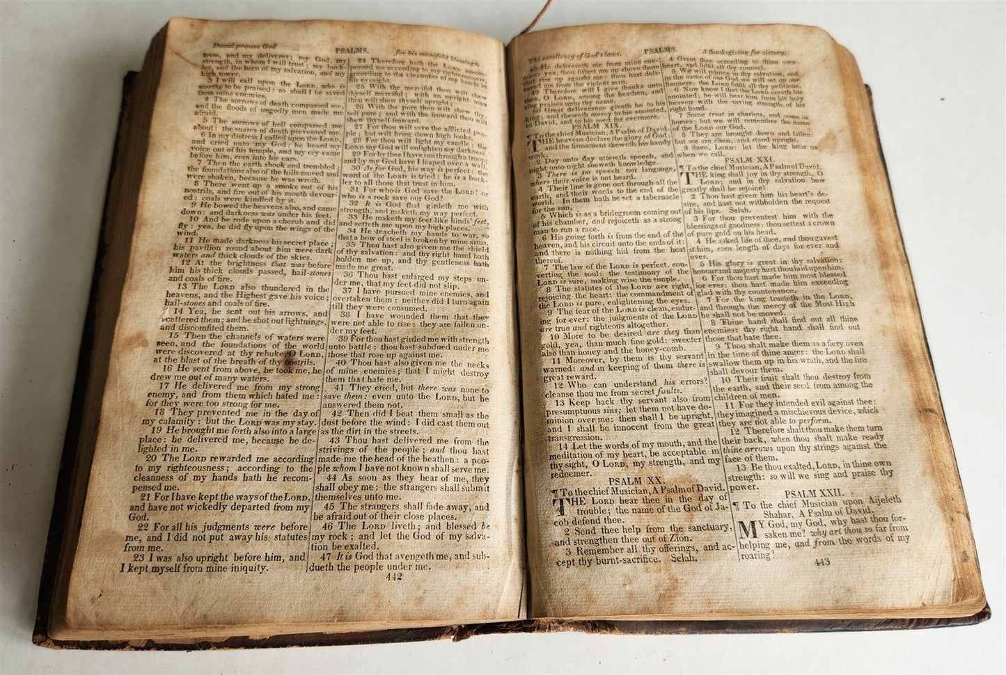 1818 BIBLE in ENGLISH antique AMERICANA New York