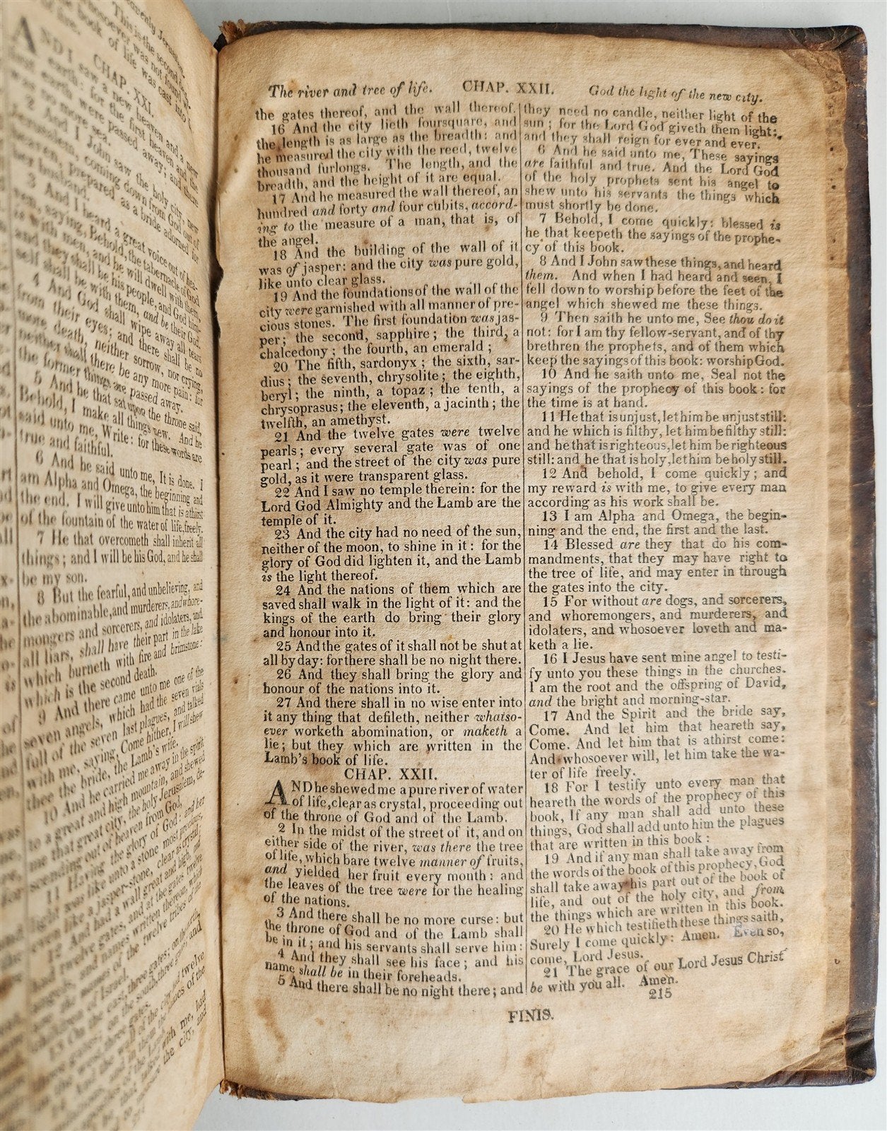 1818 BIBLE in ENGLISH antique AMERICANA New York