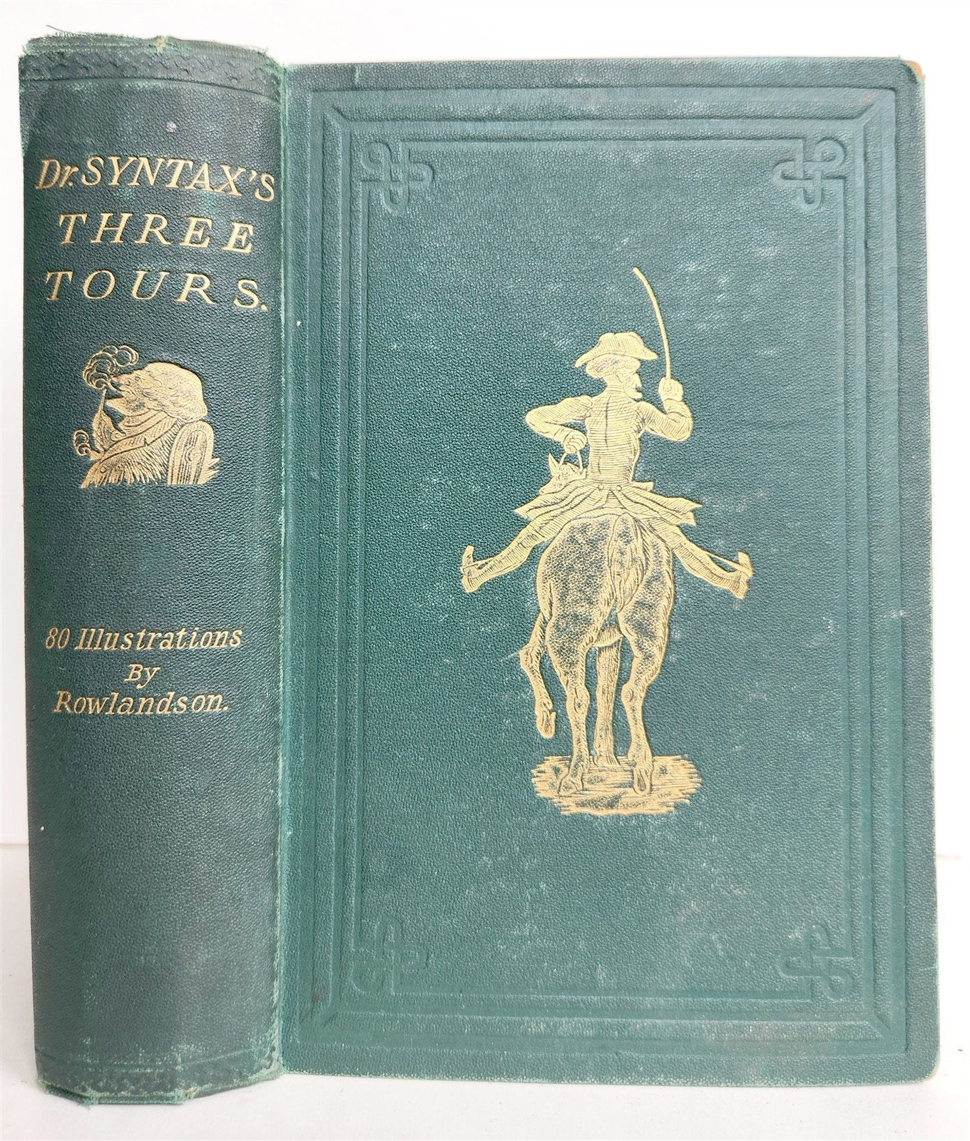 1871 DOCTOR SYNTAX'S THREE TOURS ILLUSTRATED by ROWLANDSON antique w/ 80 PLATES