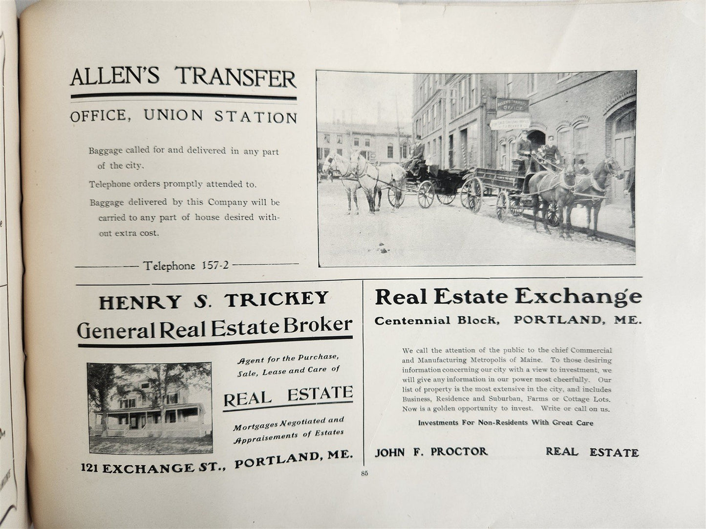 1890s PORTLAND and its attractions ILLUSTRATED antique AMERICANA