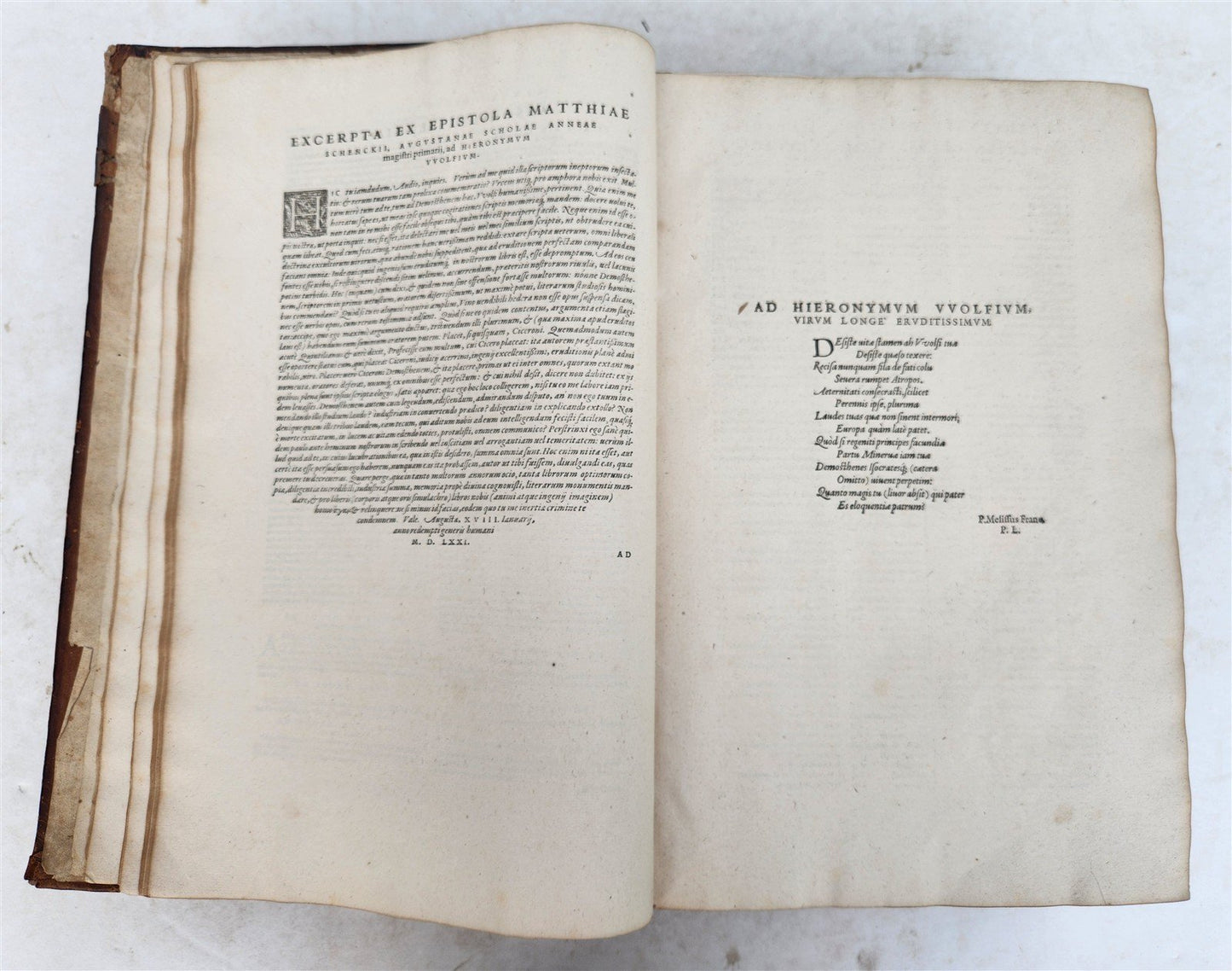 1572 DEMOSTHENES & AESCHINES WORKS antique MASSIVE FOLIO in Greek and Latin