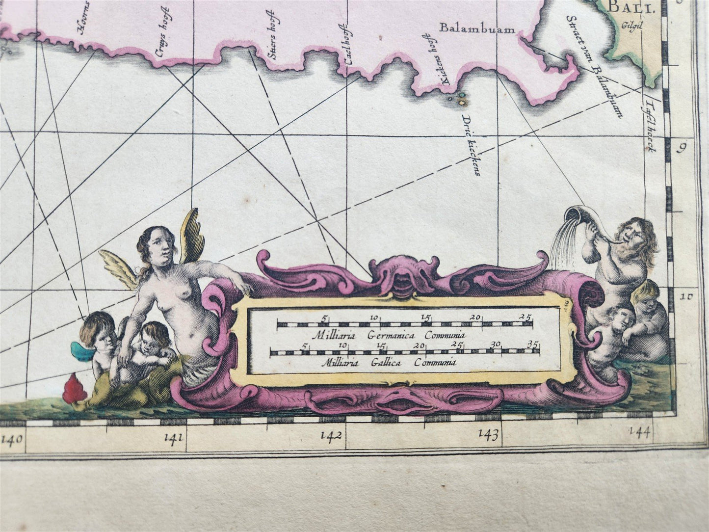 1650 MAP of JAVA w/ BORNEO SUMATRA antique by Johannes Janssonius INDONESIA