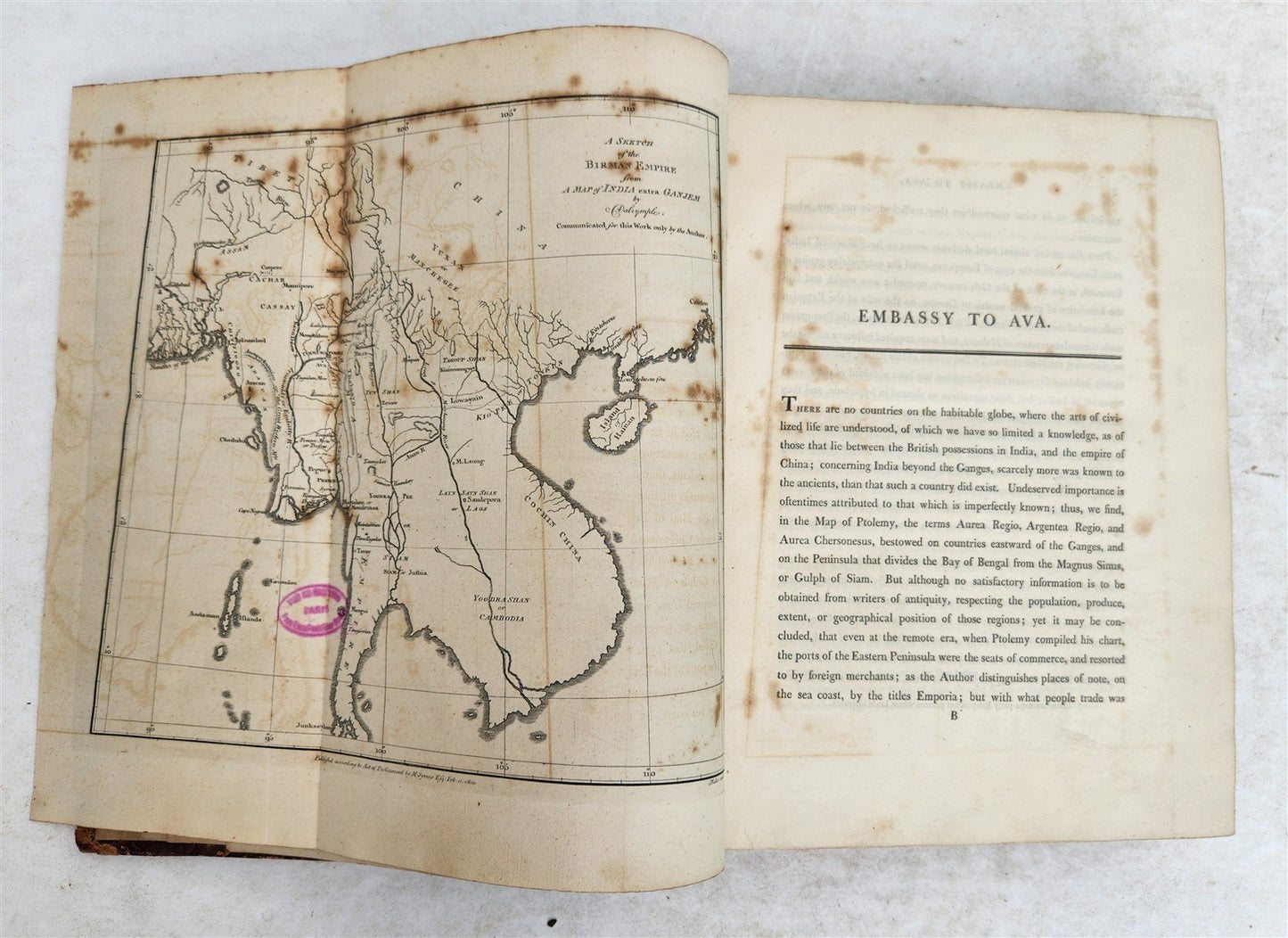 1800 BURMA ILLUSTRATED antique Account of Embassy to Kingdom of Ava in ENGLISH