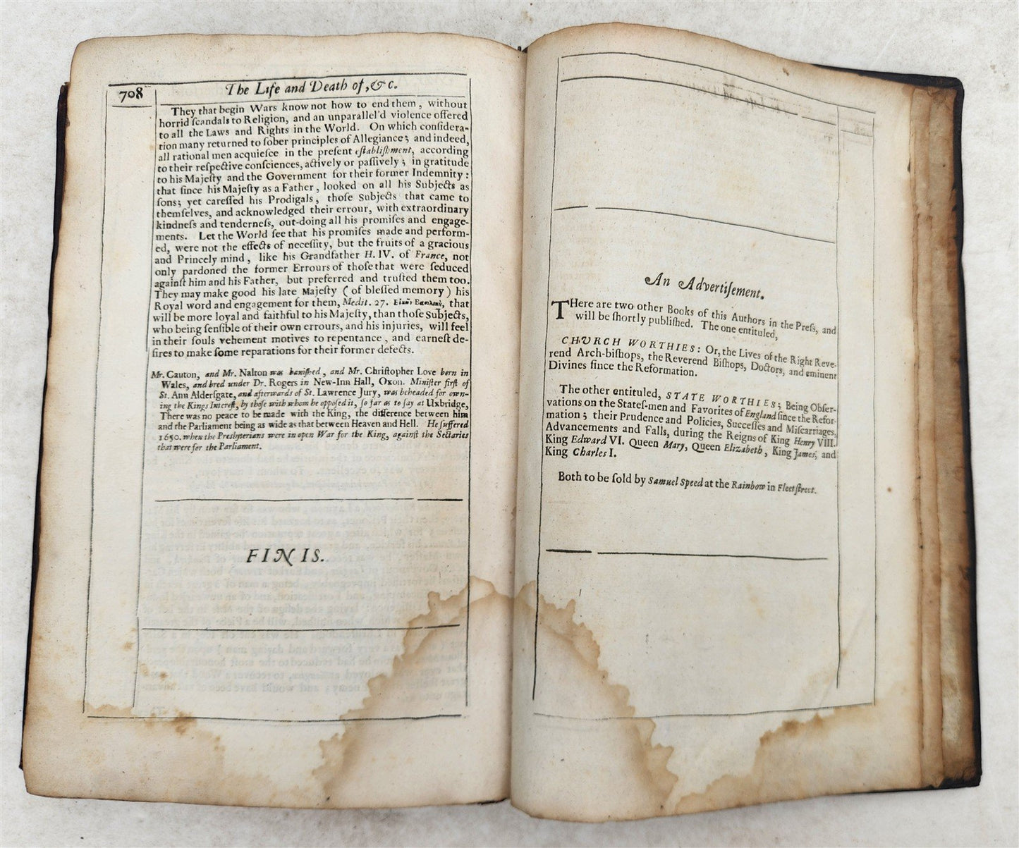 1668 MEMOIRS of LIVES & DEATHS of THOSE THAT SUFFERED for PROTESTANT RELIGION