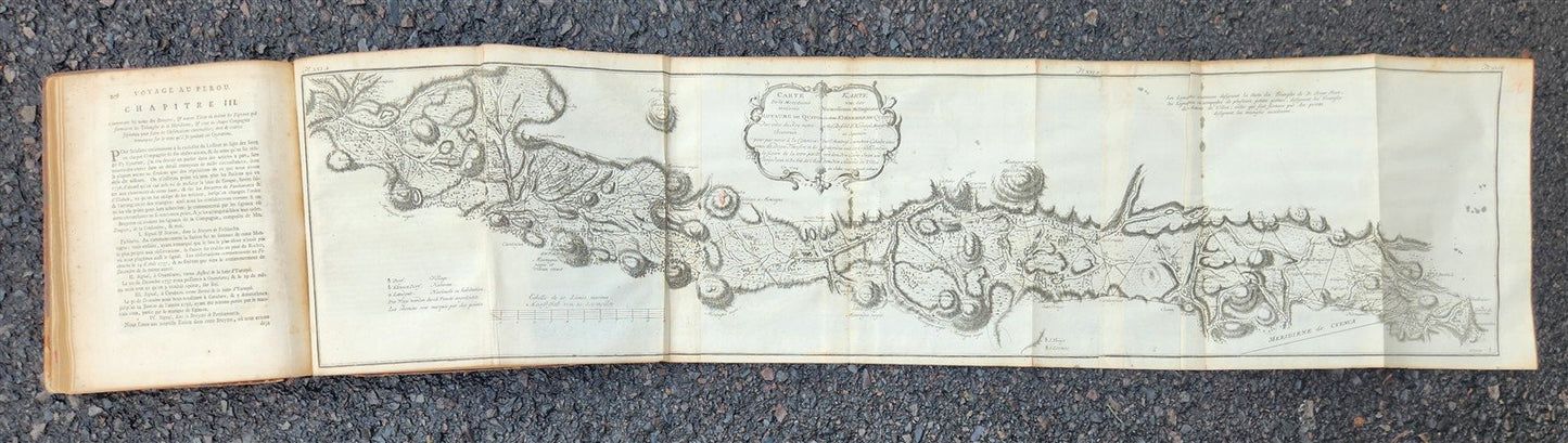 1752 VOYAGE HISTORIQUE de L'AMERIQUE MERIDIONALE antique ILLUSTRATED 2 VOLUMES