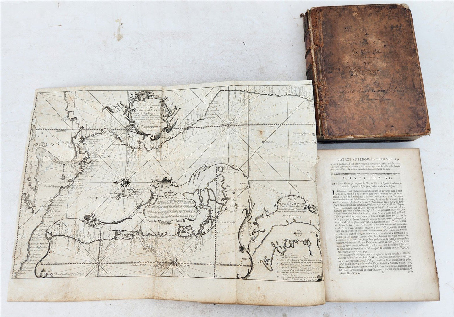 1752 VOYAGE HISTORIQUE de L'AMERIQUE MERIDIONALE antique ILLUSTRATED 2 VOLUMES