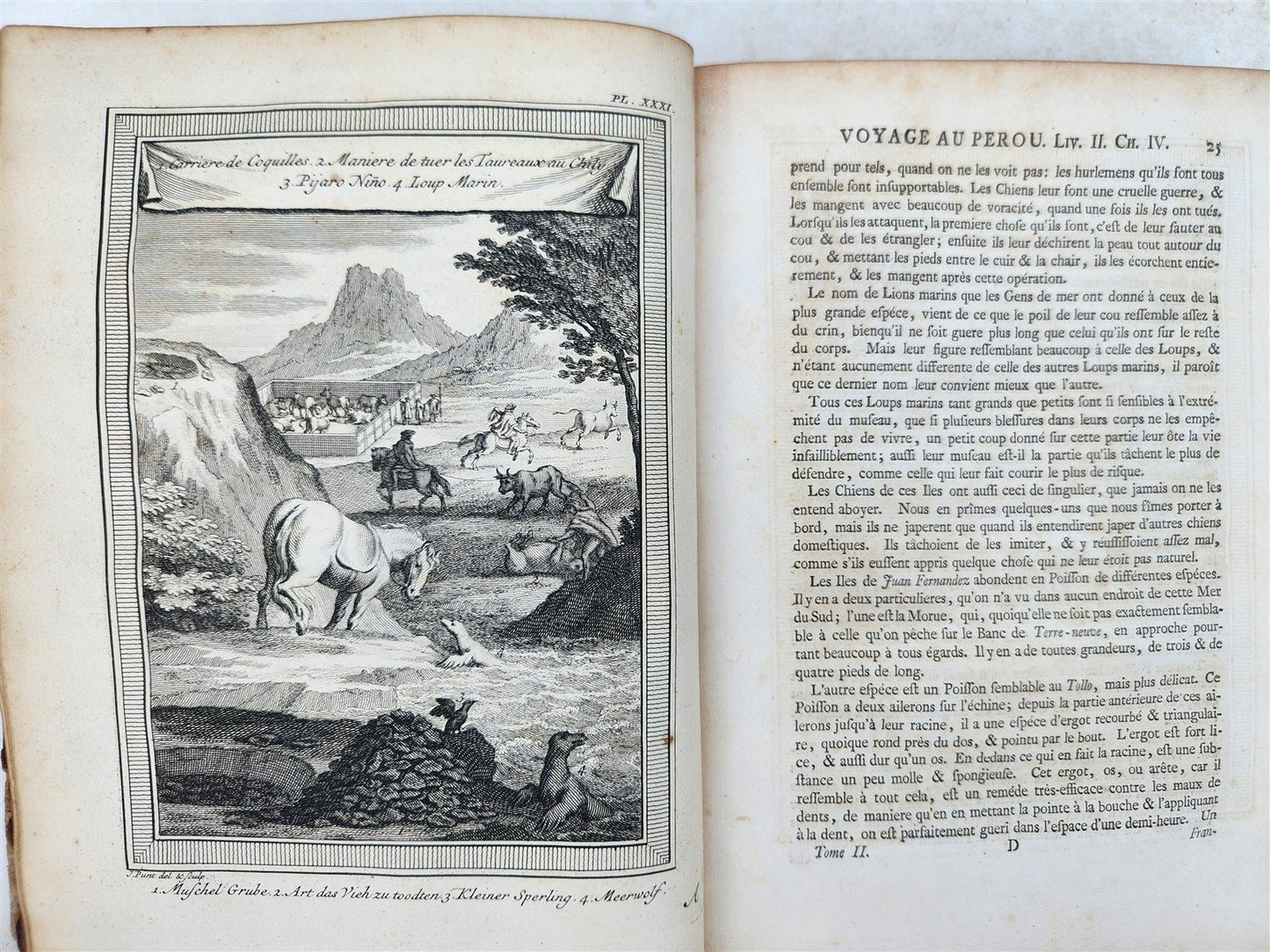 1752 VOYAGE HISTORIQUE de L'AMERIQUE MERIDIONALE antique ILLUSTRATED 2 VOLUMES
