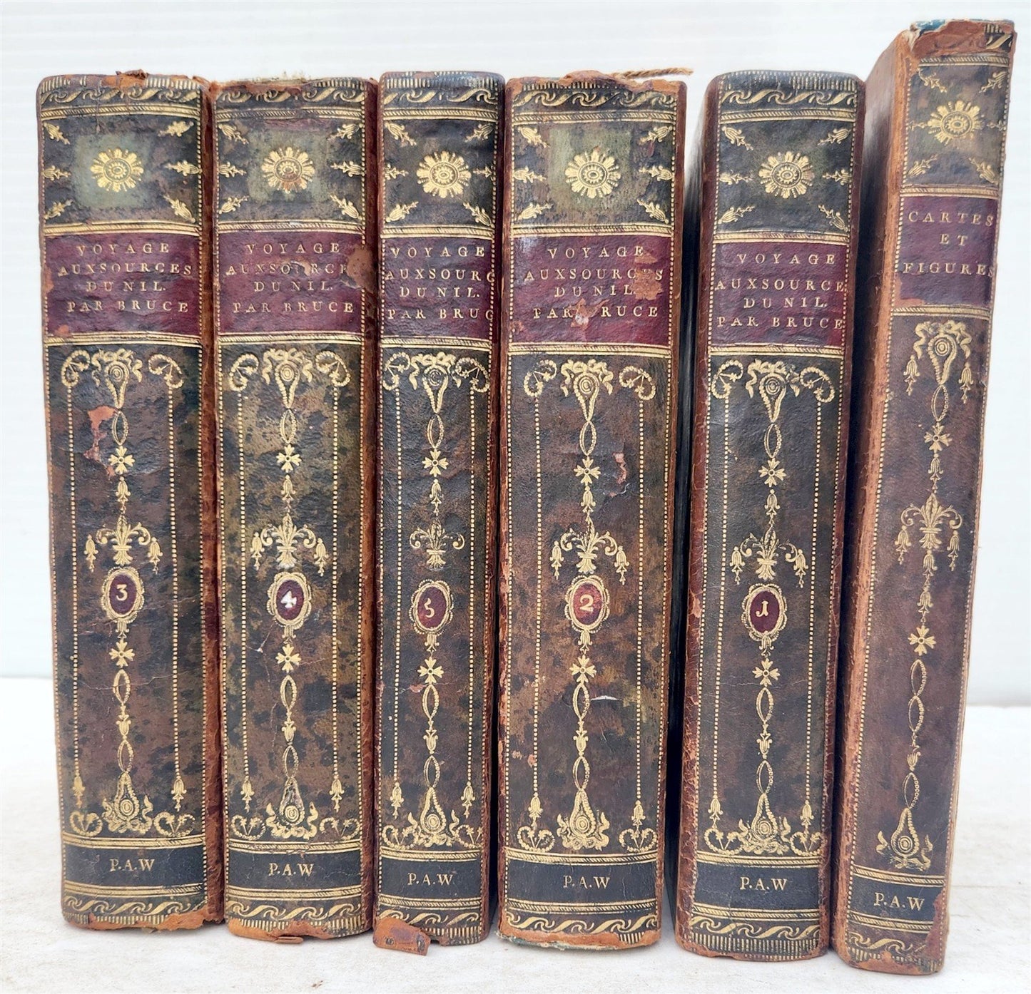 1790 VOYAGE to SOURCES of NILE NUBIA & ABYSSINIA antique ILLUSTRATED 6 VOLUMES