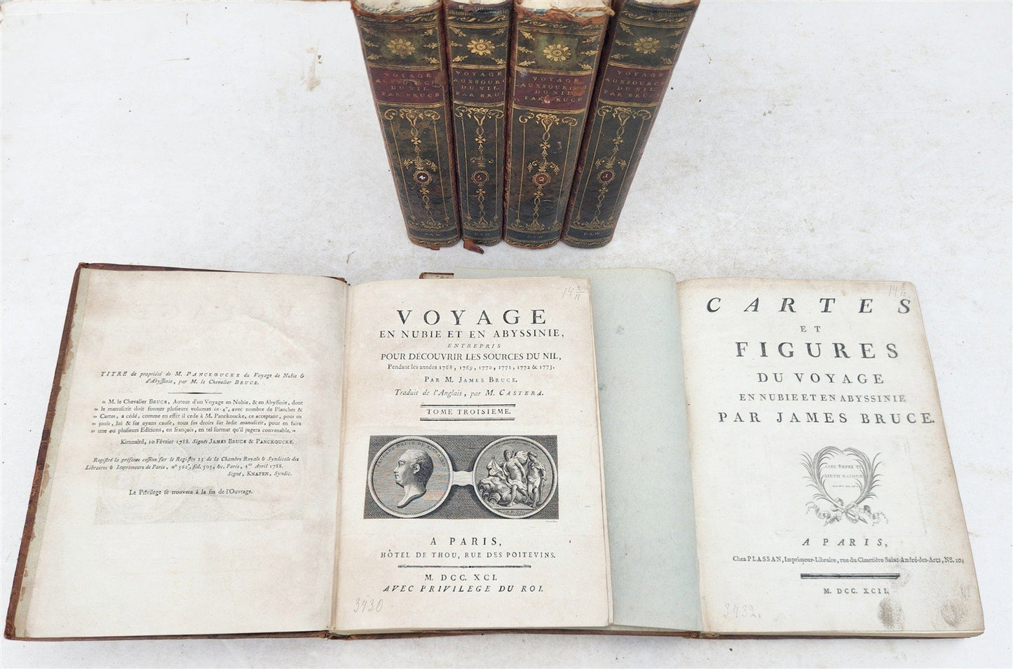 1790 VOYAGE to SOURCES of NILE NUBIA & ABYSSINIA antique ILLUSTRATED 6 VOLUMES