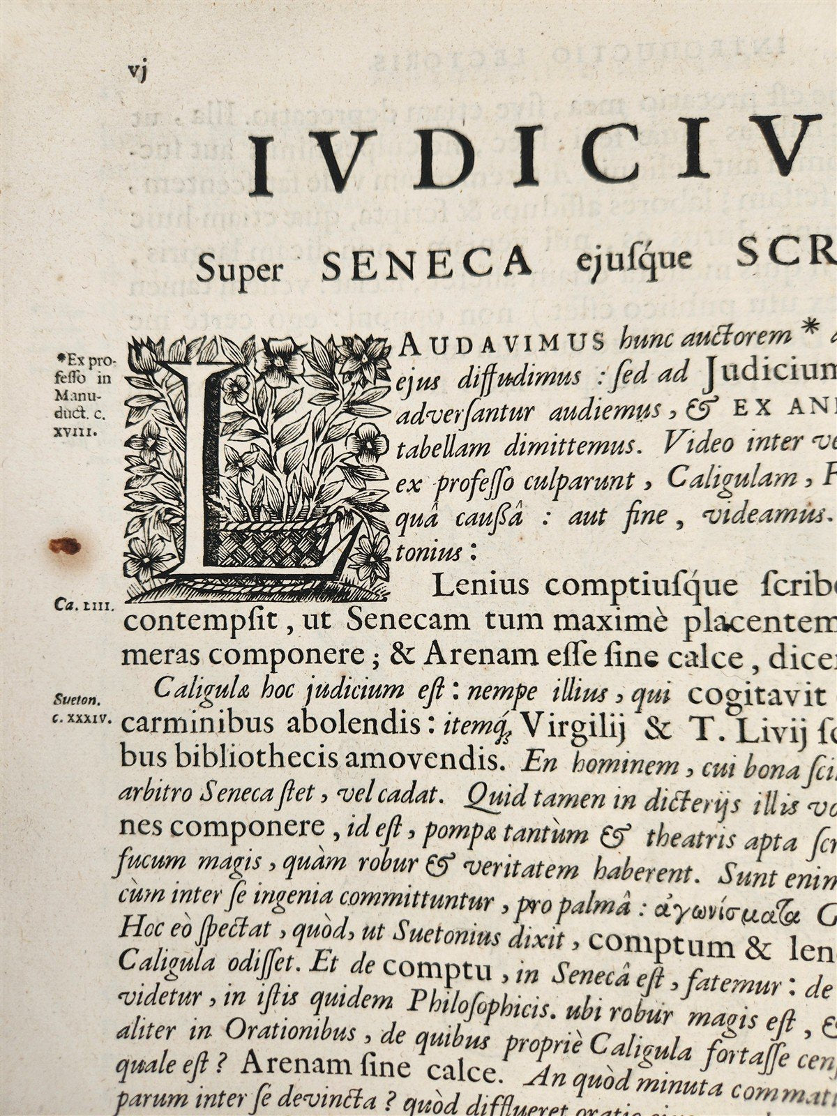 1682 SENECA OPERA QUAE EXSTANT OMNIA ILLUSTRATED antique FOLIO