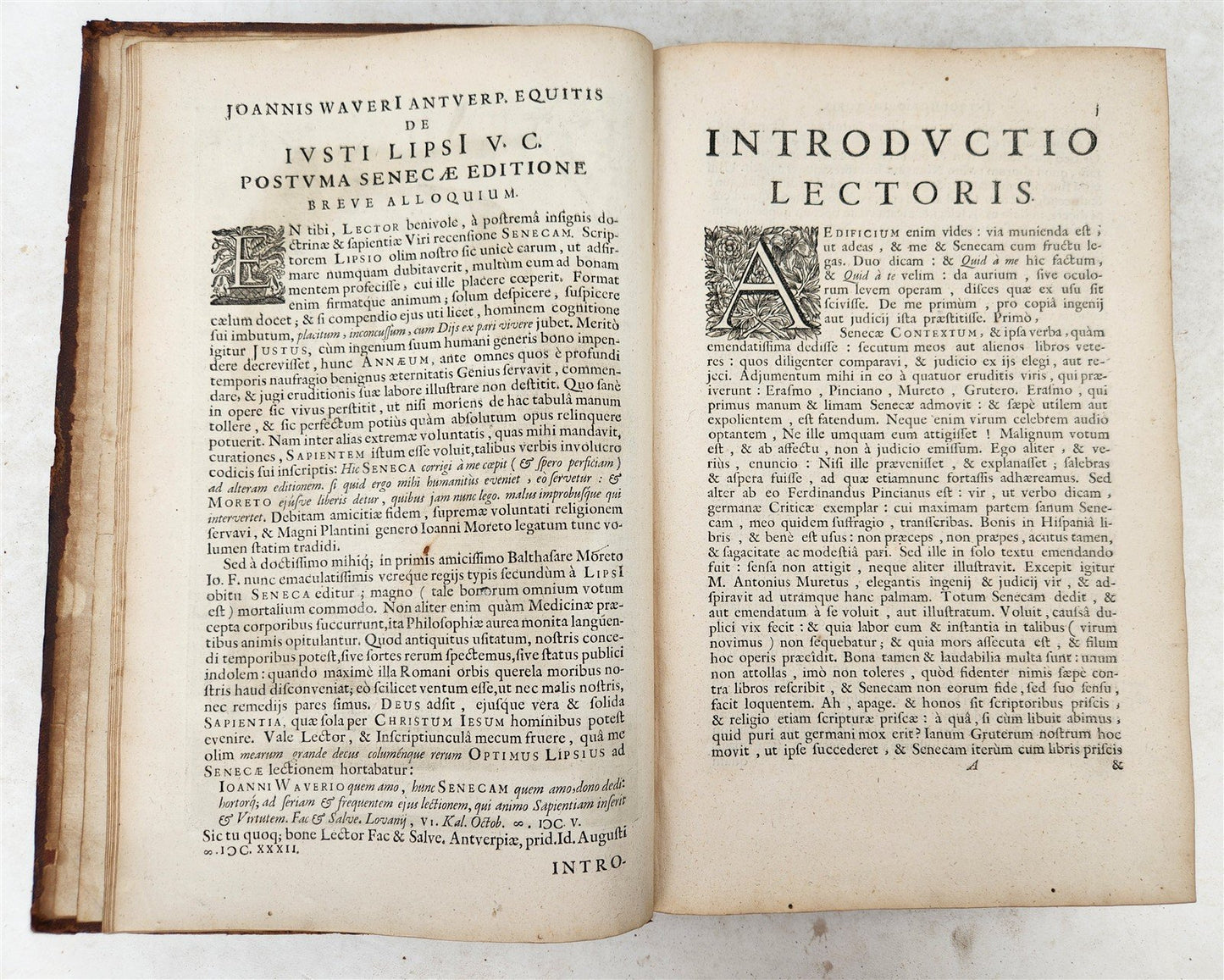 1682 SENECA OPERA QUAE EXSTANT OMNIA ILLUSTRATED antique FOLIO