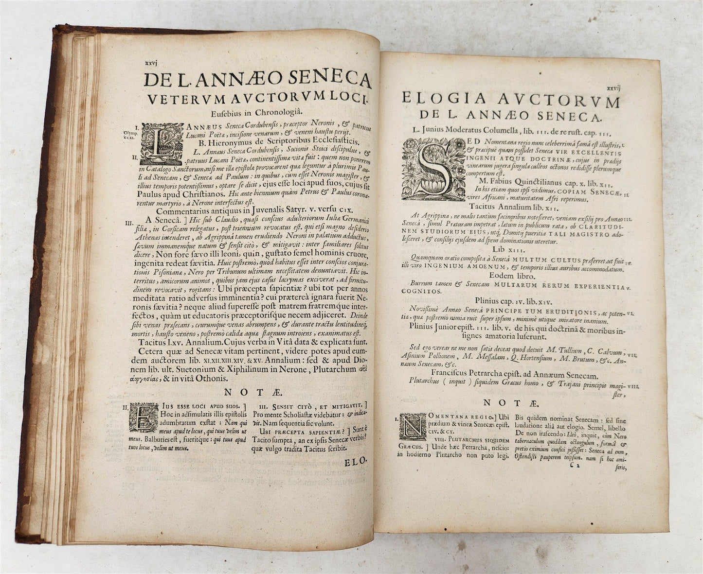 1682 SENECA OPERA QUAE EXSTANT OMNIA ILLUSTRATED antique FOLIO