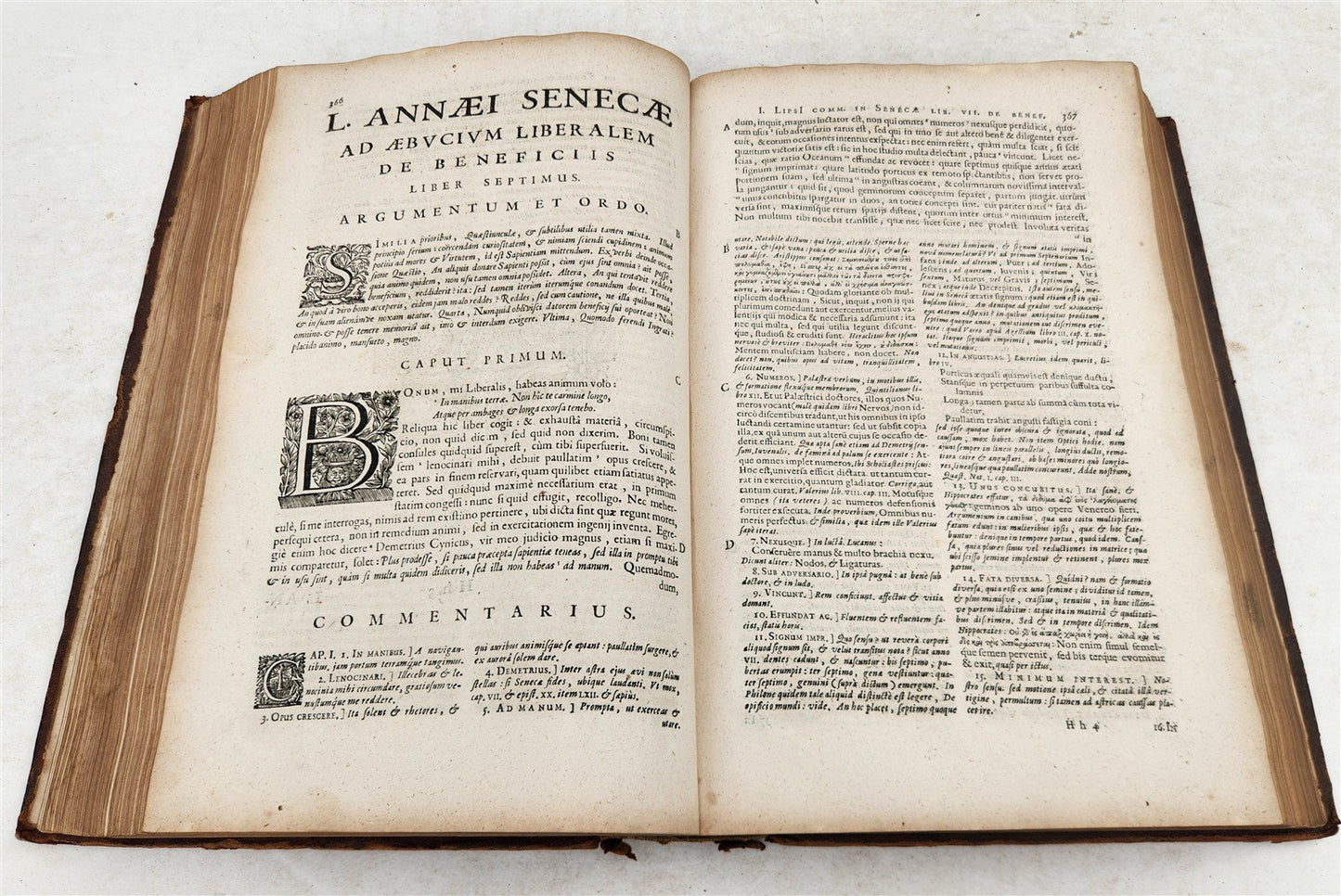 1682 SENECA OPERA QUAE EXSTANT OMNIA ILLUSTRATED antique FOLIO