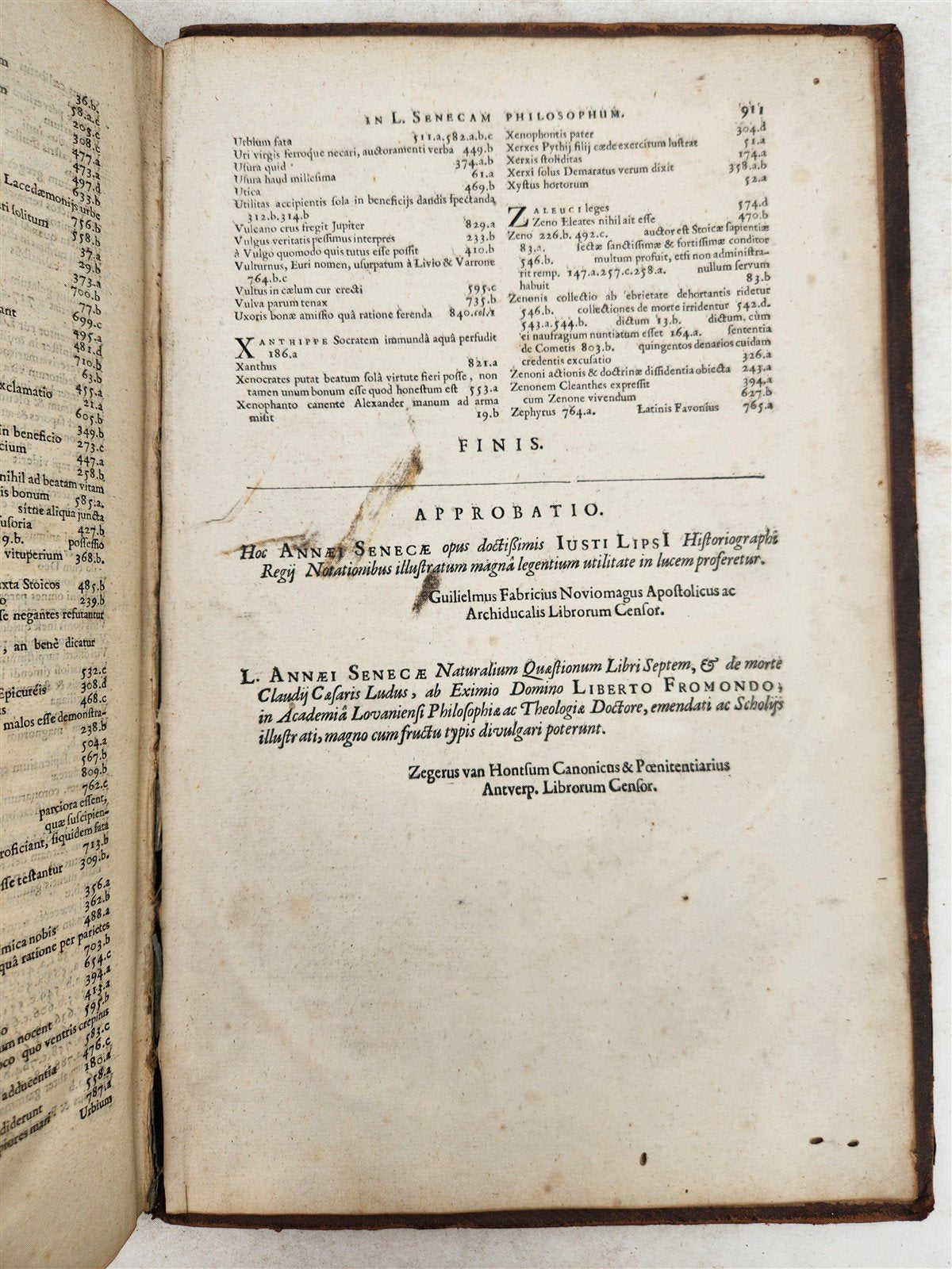 1682 SENECA OPERA QUAE EXSTANT OMNIA ILLUSTRATED antique FOLIO