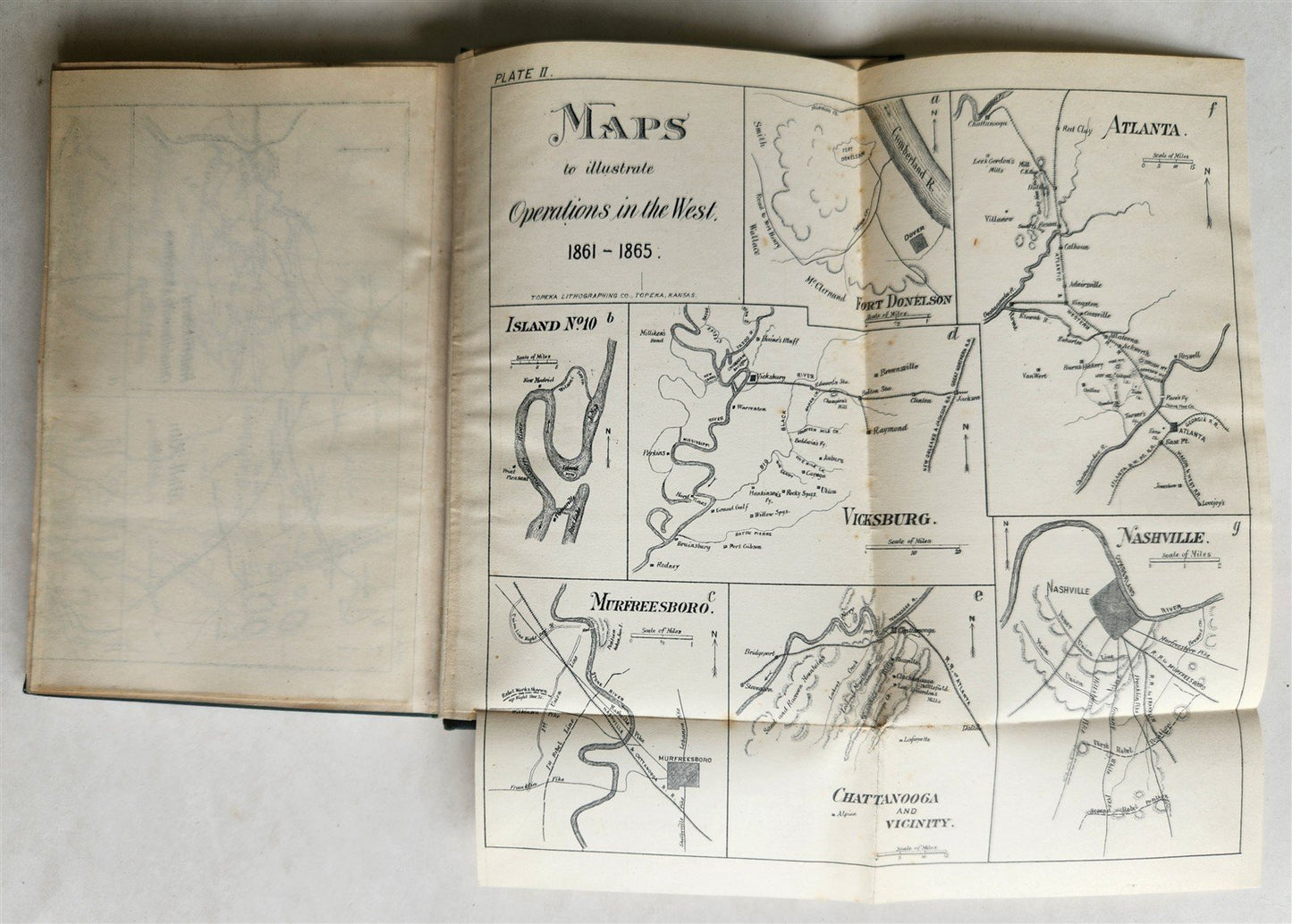 1884 CAMPAIGNS of the REBELLION ILLUSTRATED w/ MAPS antique AMERICANA
