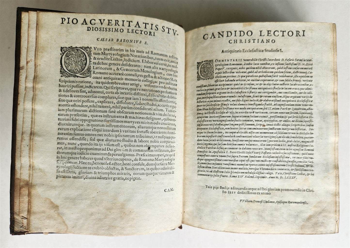 1610 SACRUM MARTYROLOGIUM ROMANUM by Caesar Baronius antique