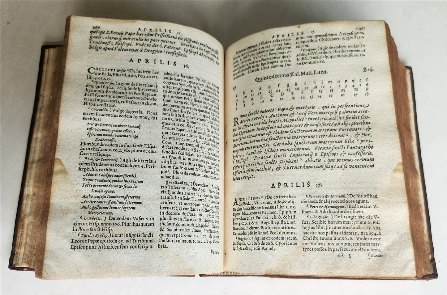 1610 SACRUM MARTYROLOGIUM ROMANUM by Caesar Baronius antique