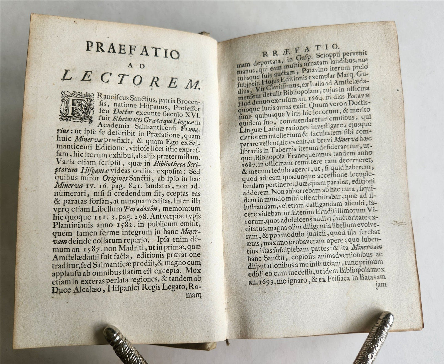 1733 MINERVA ,seu de Causis Linguae Latinae antique VELLUM BINDING LATIN GRAMMAR