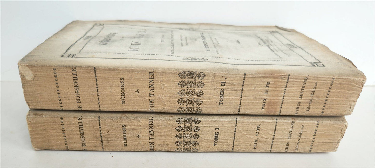 1835 MEMOIRES of JOHN TANNER antique 2 VOLS AMERICANA Ojibwa & Ottawa peoples