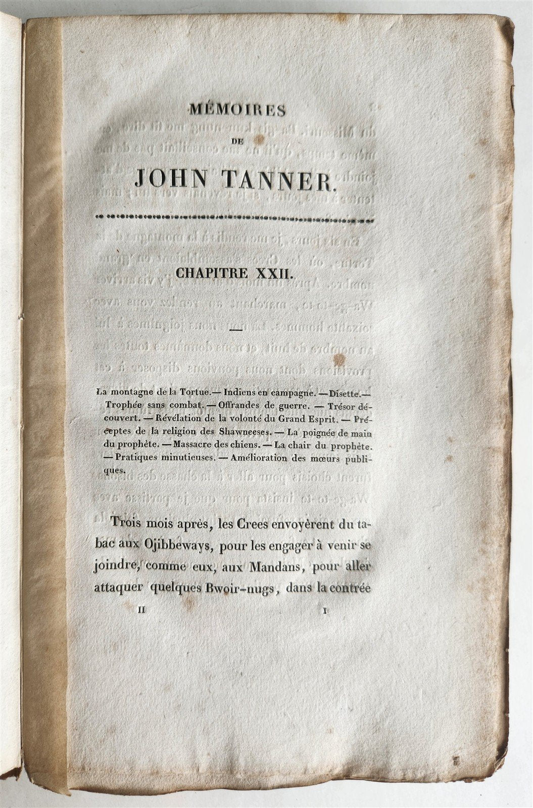 1835 MEMOIRES of JOHN TANNER antique 2 VOLS AMERICANA Ojibwa & Ottawa peoples