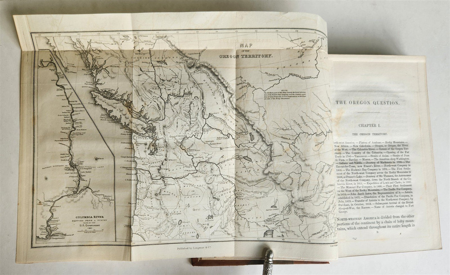 1846 OREGON QUESTION EXAMINED antique AMERICANA illustrated w/ MAPS