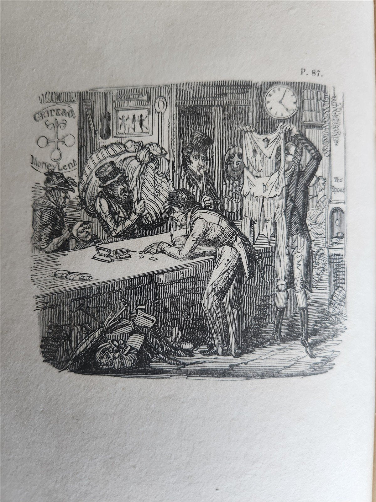 1824 POINTS of MISERY or FABLES for MANKIND antique ILLUSTRATED by R. Cruikshank