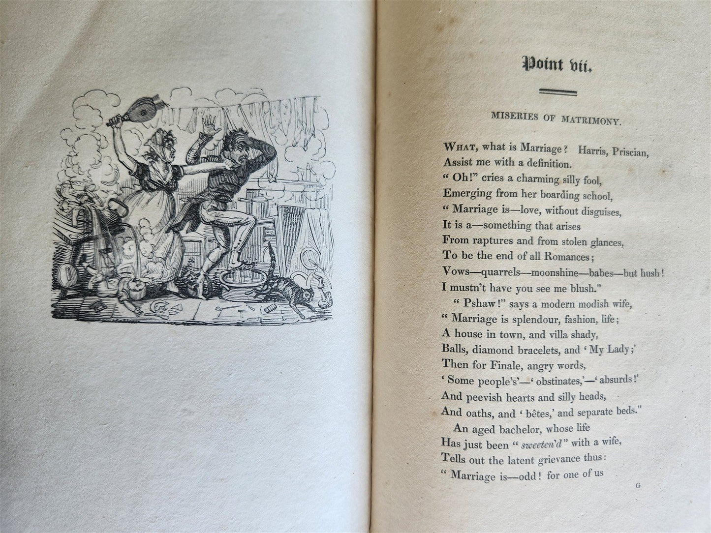 1824 POINTS of MISERY or FABLES for MANKIND antique ILLUSTRATED by R. Cruikshank