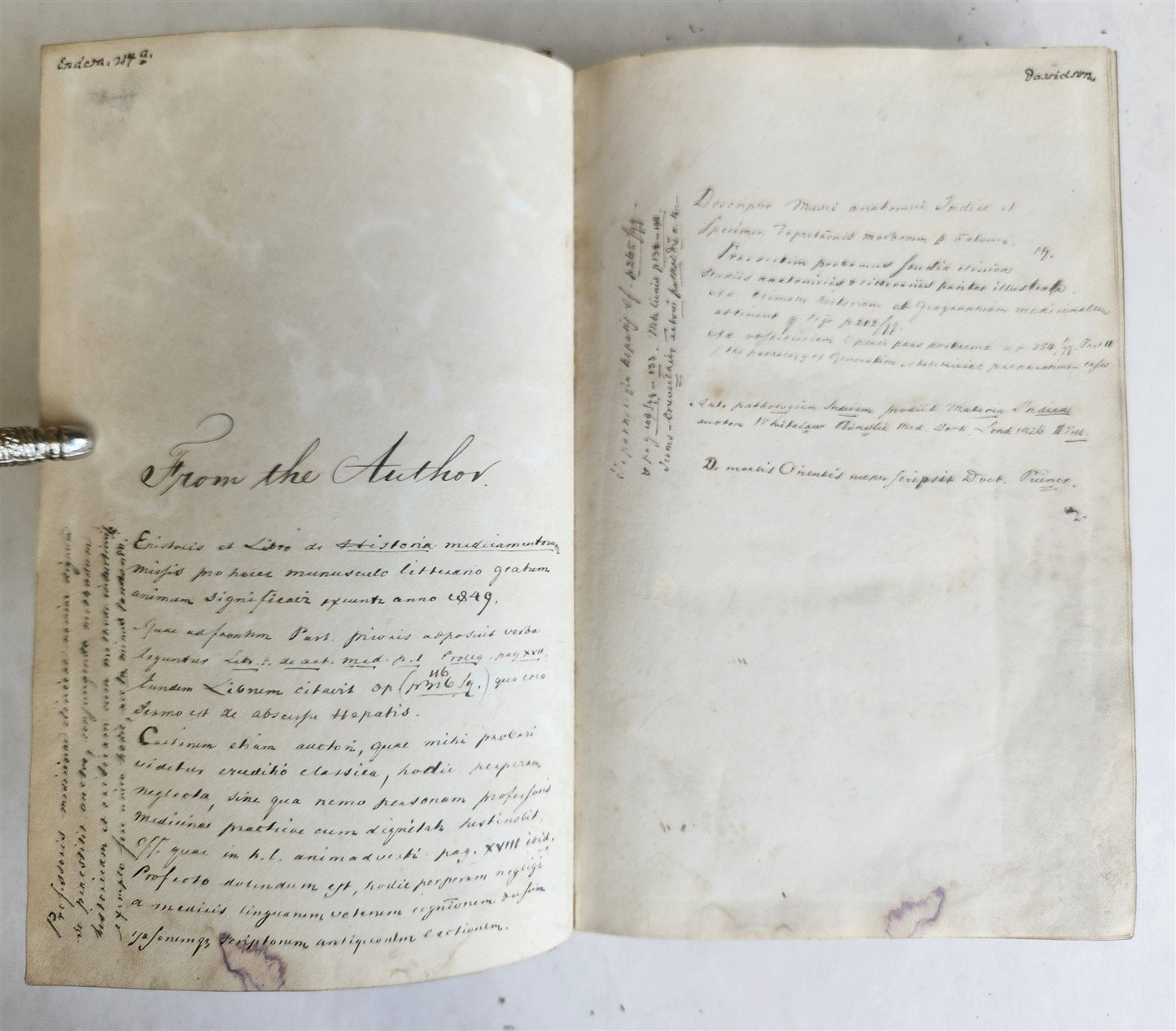 1848 PATHOLOGIA INDICA or ANATOMY of INDIAN DISEASES antique w/ note FROM AUTHOR
