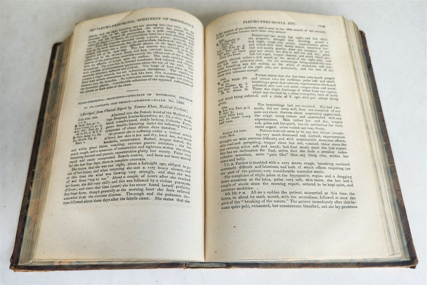 1848 PATHOLOGIA INDICA or ANATOMY of INDIAN DISEASES antique w/ note FROM AUTHOR